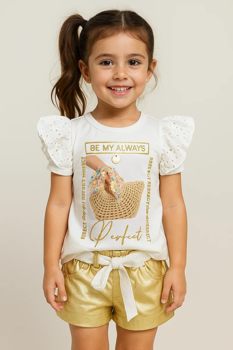 -⭕️ CONJUNTO DOS PIEZAS DORADO HEIDY KIDS