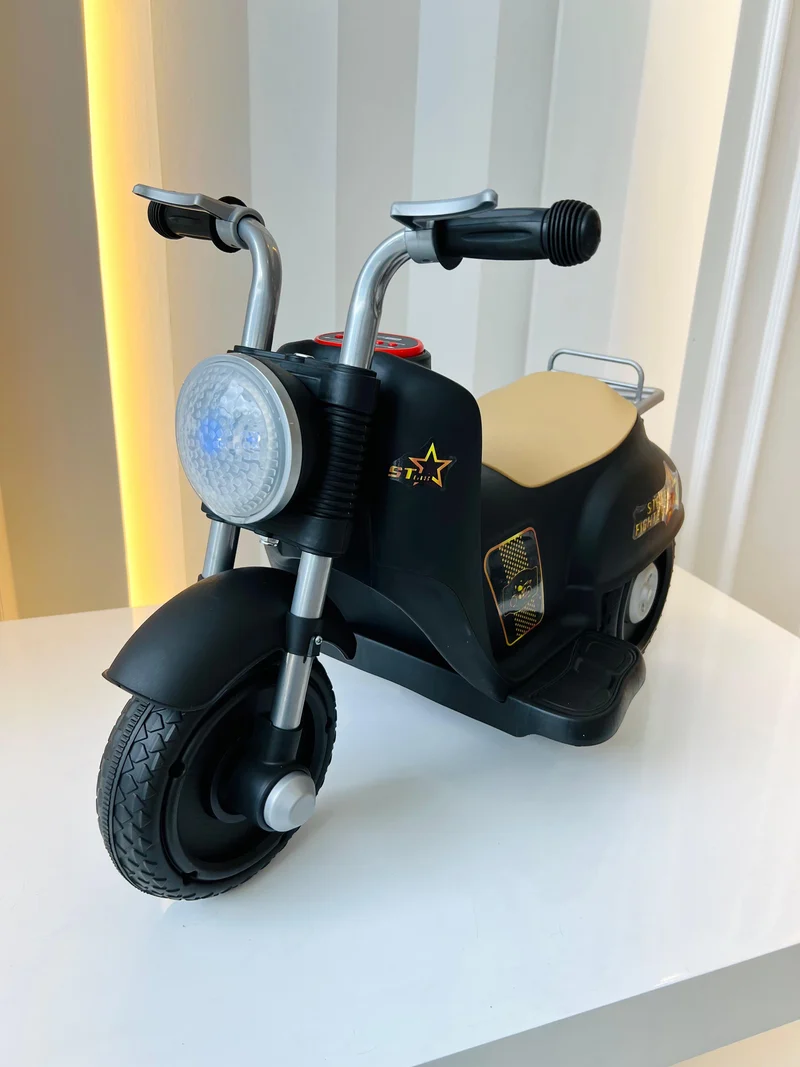 ⭕️MOTO INFANTIL ELÉCTRICA ROCKER NEGRO
