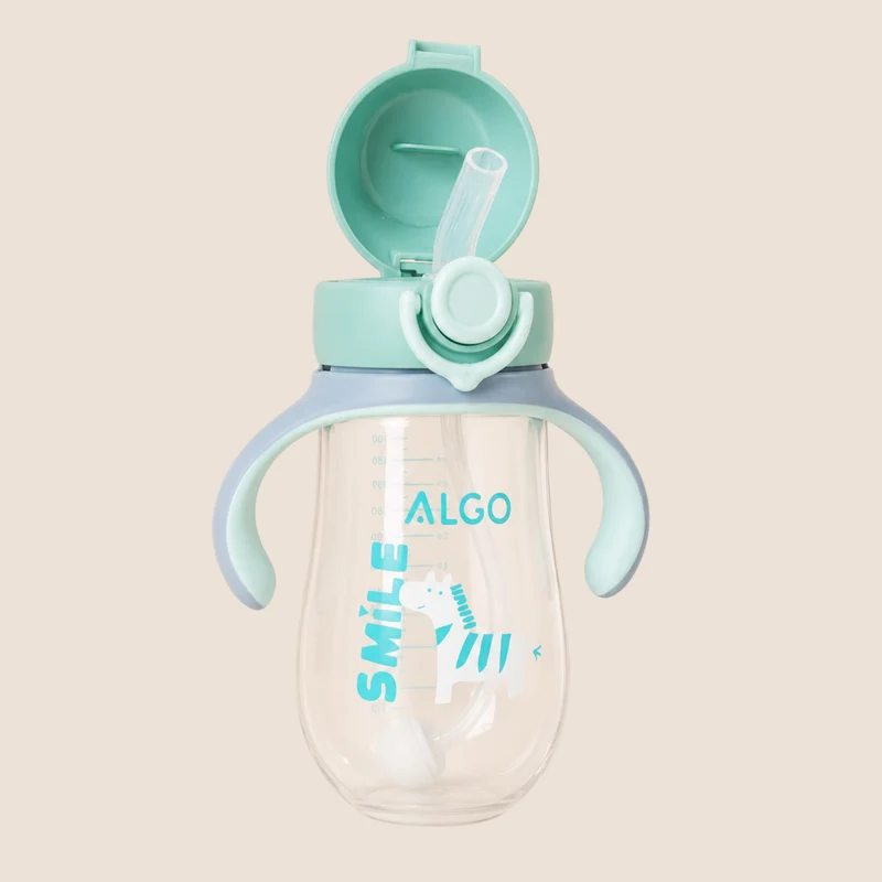 ⭕️VASO ENTRENADOR CON PITILLO Y TAPA SEGURA - COLOR VERDE