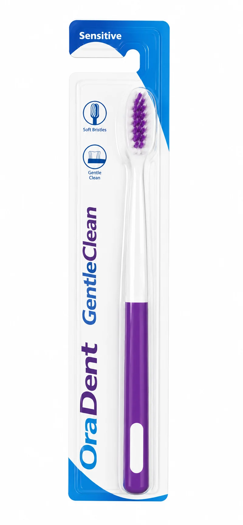 OraDent GentleClean Sensitive Orthodontic — מברשת שיניים רכה במיוחד לאורתודנטיה