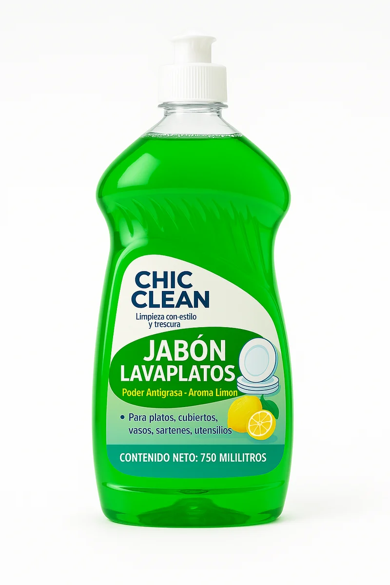 Jabón Lavaplatos Líquido Aroma Limón – Chic Clean