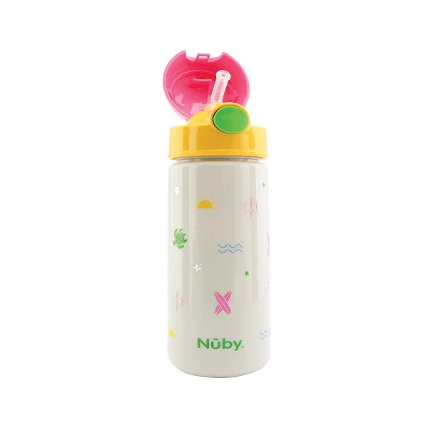 Taza con Botón Push y Pajita Surf - Nuby