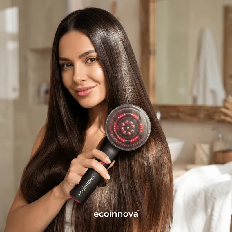 Peine Masajeador de Cuero Cabelludo con Luz Roja - ecoinnova™