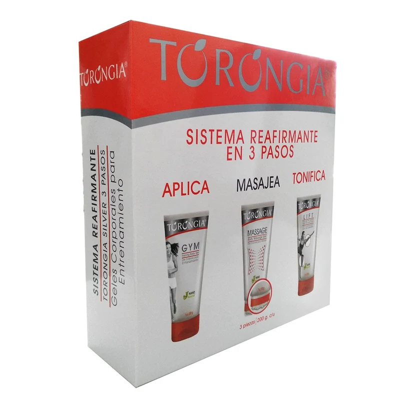 Sistema Reafirmante Torongia Silver en 3 Pasos para Entrenamoento Gym Anteii