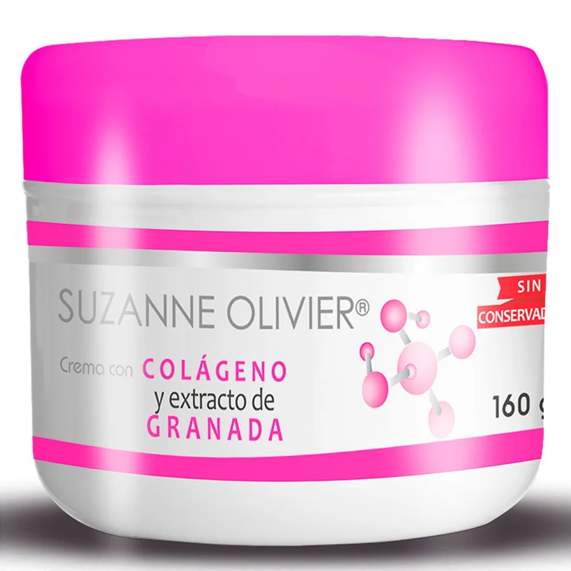 Crema Facial Humectante con Colágeno y Extracto de Granada de 160 g