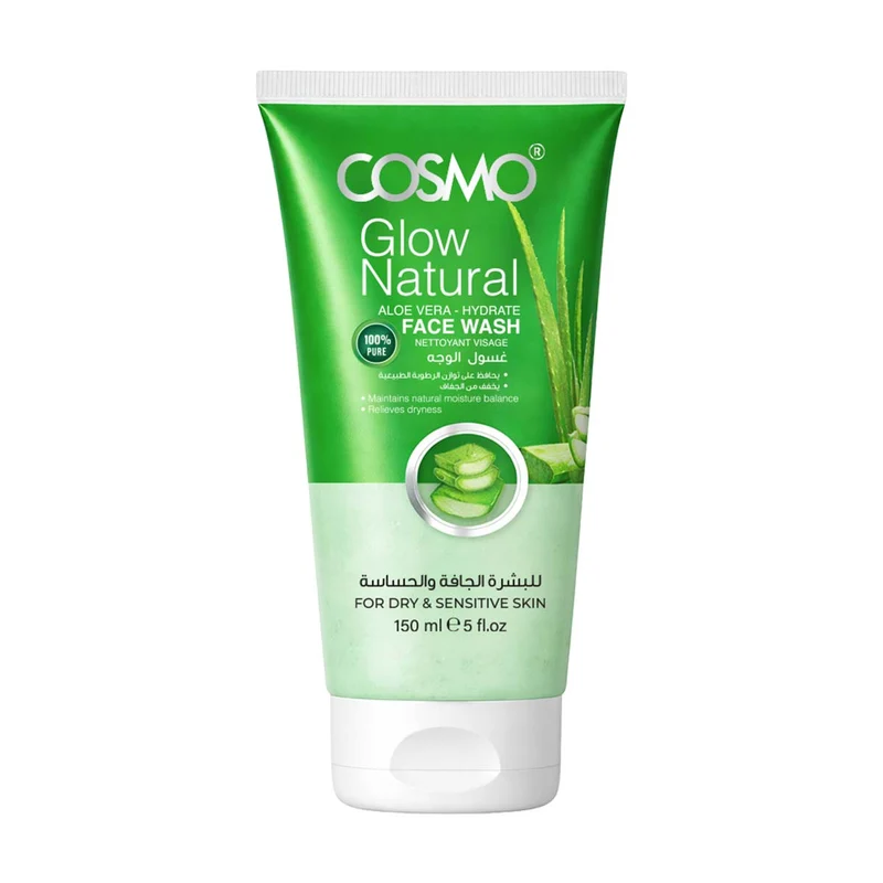 Face Care Aloe Vera Glow Natural Face Wash 150ml - Cosmo