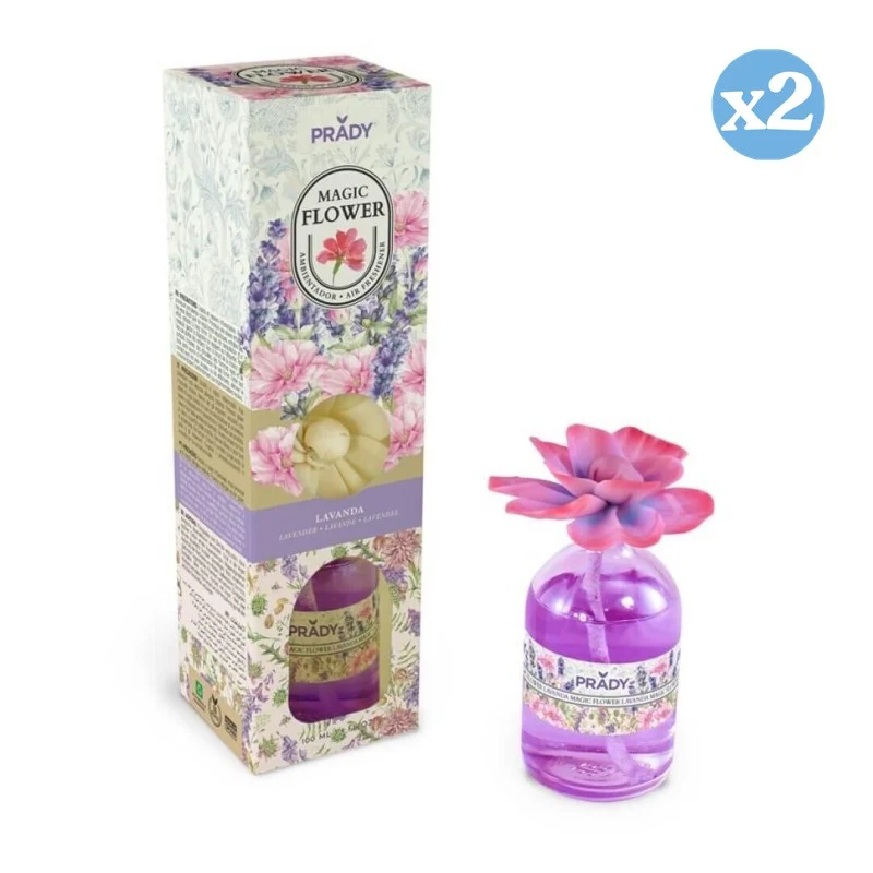 Pack 2x - MAGIC FLOWER AMBIENTADOR LAVANDA 100ML PRADY - Prady
