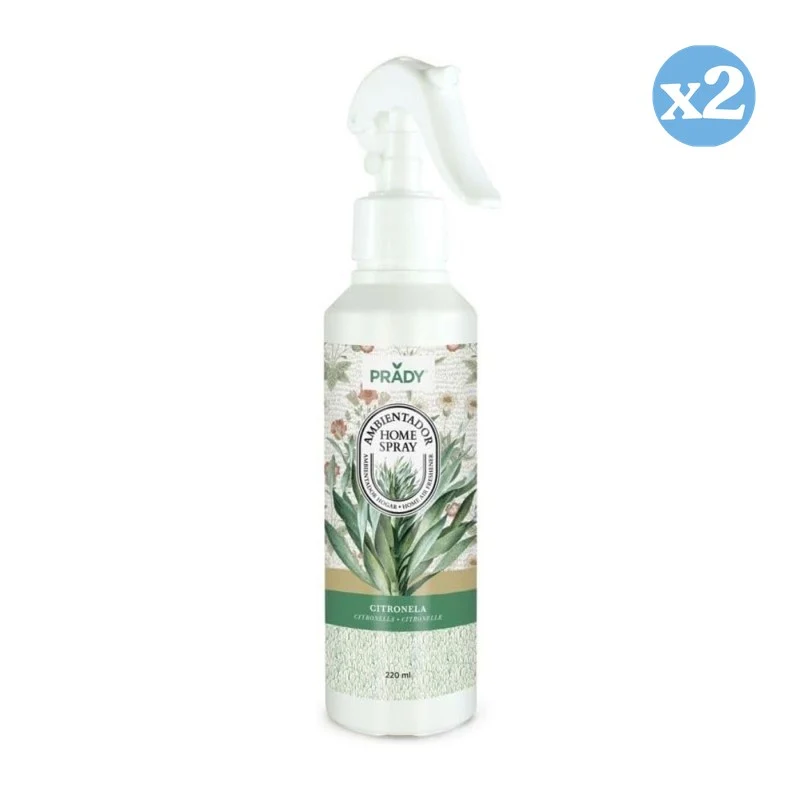 Pack 2x - AMBIENTADOR HOME SPRAY CITRONELA 220 ML - Prady