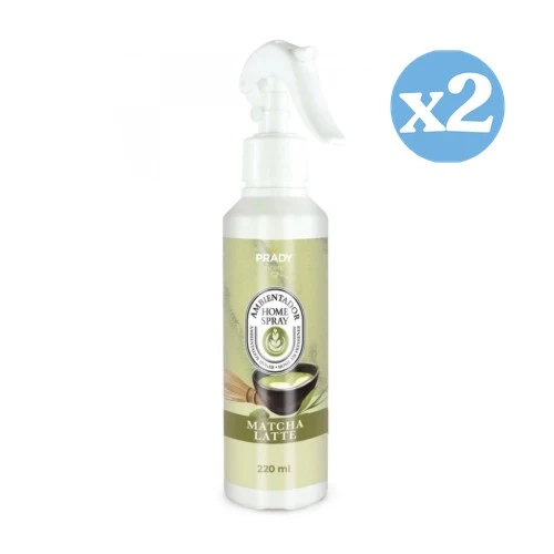 Pack 2x - AMBIENTADOR HOME SPRAY MATCHA LATTE 220ML - Prady