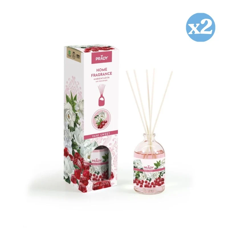Pack 2x - MIKADO AMBIENTADOR YANI SWEET 100ML - Prady