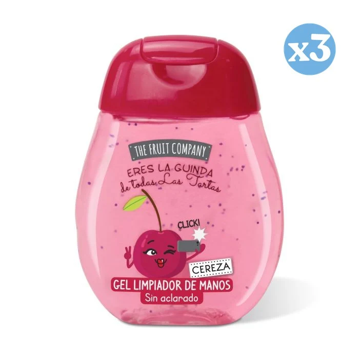 Pack 3x - GEL LIMPIADOR DE MANOS CEREZA - THE FRUIT COMPANY - The Fruit Company