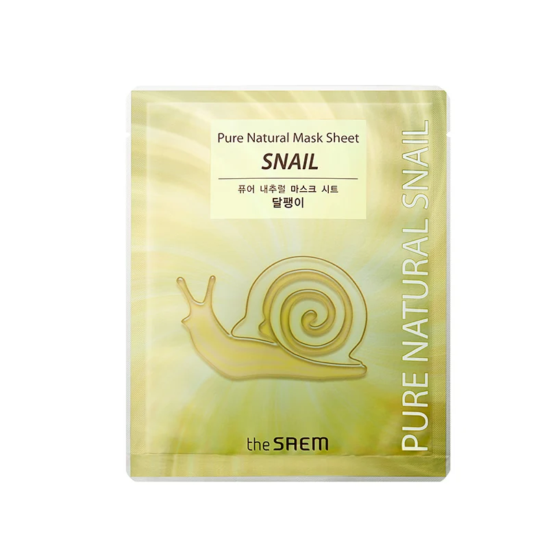 Pure Natural Mask Sheet - Snail Brightening 2022 - The Saem