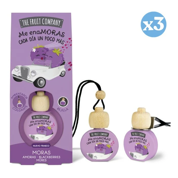 Pack 3x - Ambientador Coche 6,5 ml - Moras - The Fruit Company - The Fruit Company