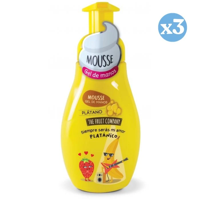 Pack 3x - Espuma Gel Manos Plátano - The Fruit Company - The Fruit Company