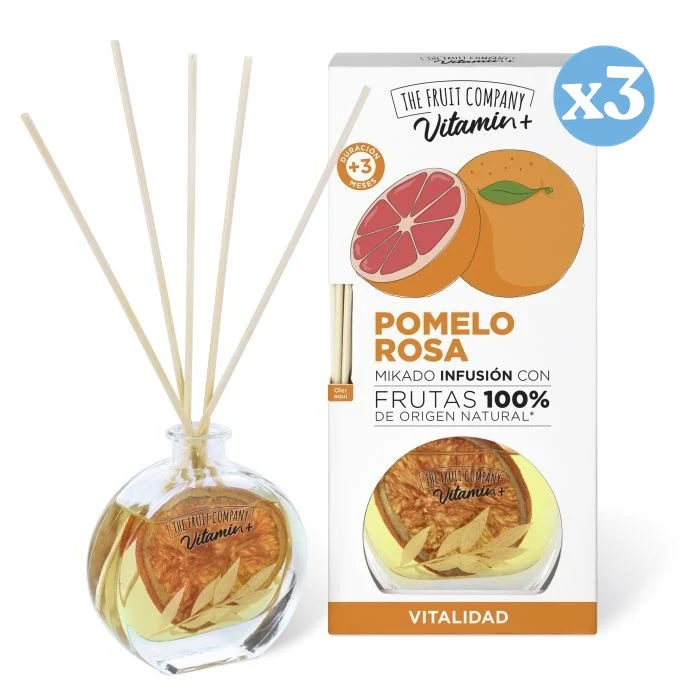 Pack 3x - Mikado Infusión Pomelo Rosa Vitamin+ - The Fruit Company