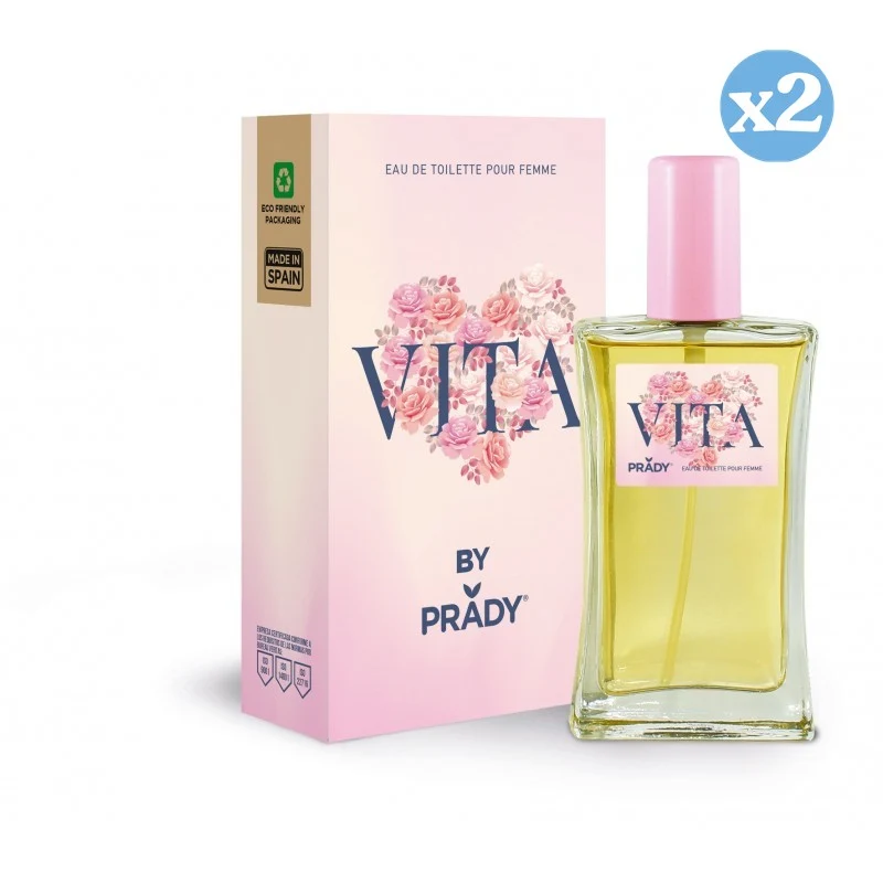 Pack 2x - EAU DE TOILETTE VITA - 100ML - PRADY - Prady