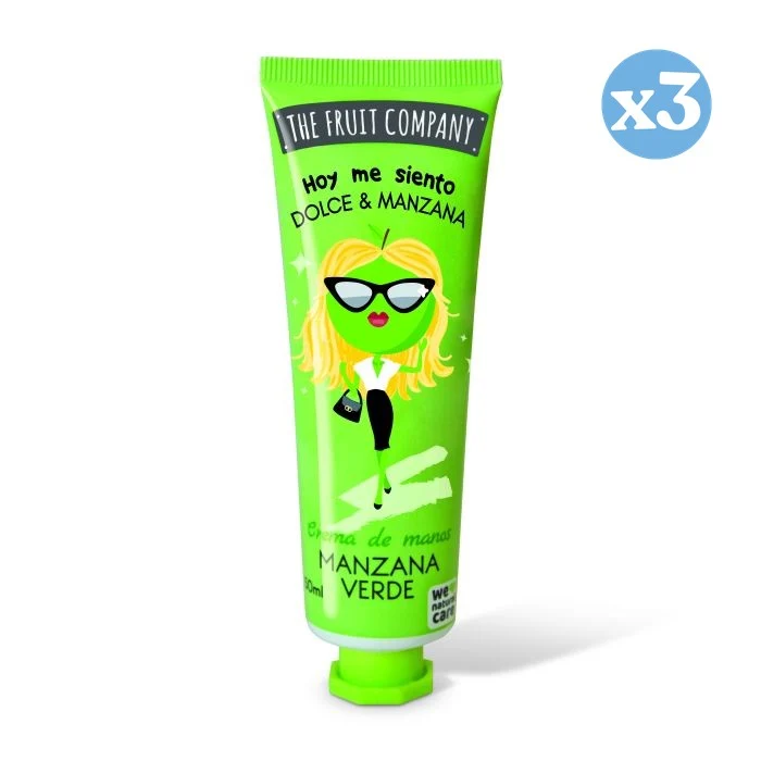 Pack 3x - Crema de Manos 50 ml - Manzana Verde - The Fruit Company - The Fruit Company