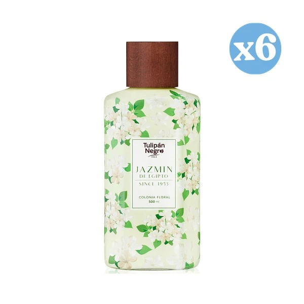 Pack 6x - Colonia Floral Jazmín de Egipto: 500 ML - Tulipan Negro