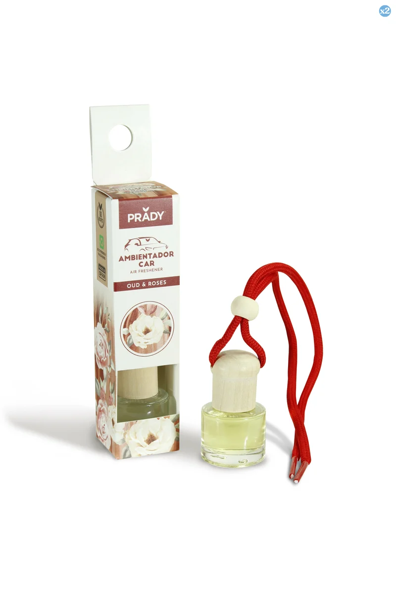 Pack 2x - AMBIENTADOR COCHE OUD & ROSE PRADY 6ML - Prady