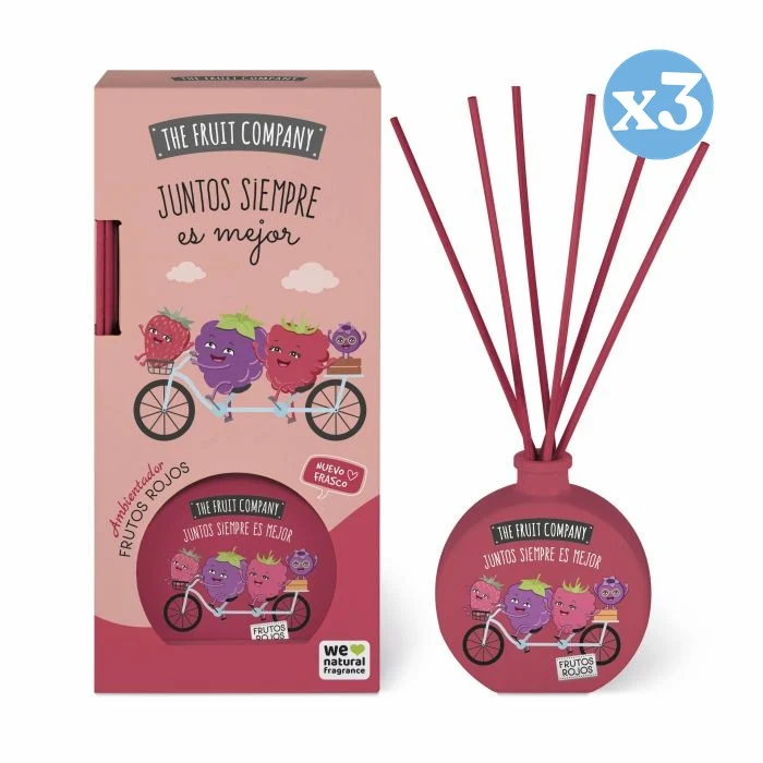 Pack 3x - Ambientador Mikado 40 ml - Frutos Rojos - The Fruit Company - The Fruit Company