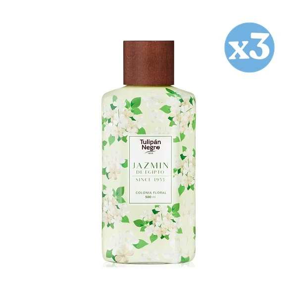 Pack 3x - Colonia Floral Jazmín de Egipto: 500 ML - Tulipan Negro