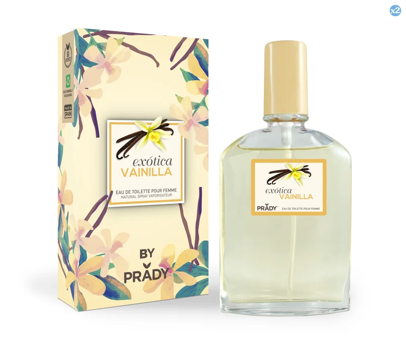 Pack 2x - Eau de Toilette Vainilla Exótica - 90ml - Prady - Prady