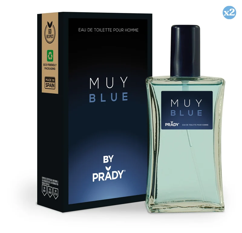 Pack 2x - COLONIA MUY BLUE HOMME - Prady