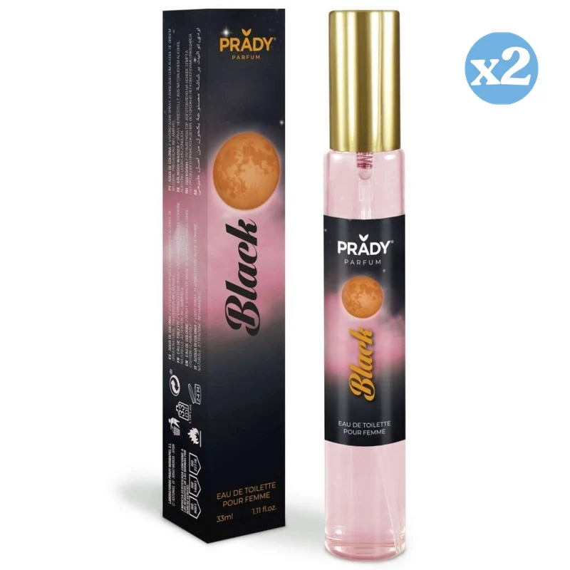 Pack 2x - EAU DE TOILETTE 33ML BLACK - Prady