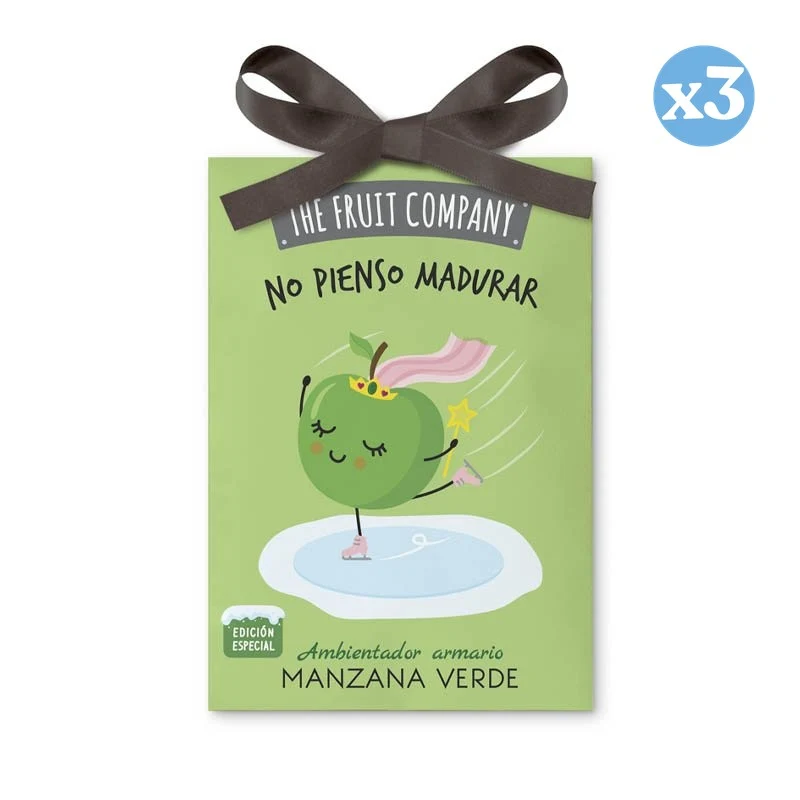 Pack 3x - Ambientador Armario 13 gr - Manzana Verde - The Fruit Company - The Fruit Company