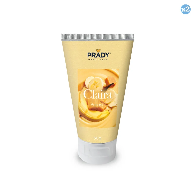 Pack 2x - TUBO 50GR CREMA DE MANOS CLAIRA BANANA - Prady