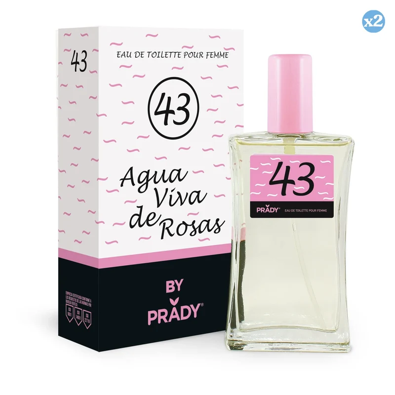 Pack 2x - COLONIA AGUA VIVA DE ROSAS FEMME - Prady