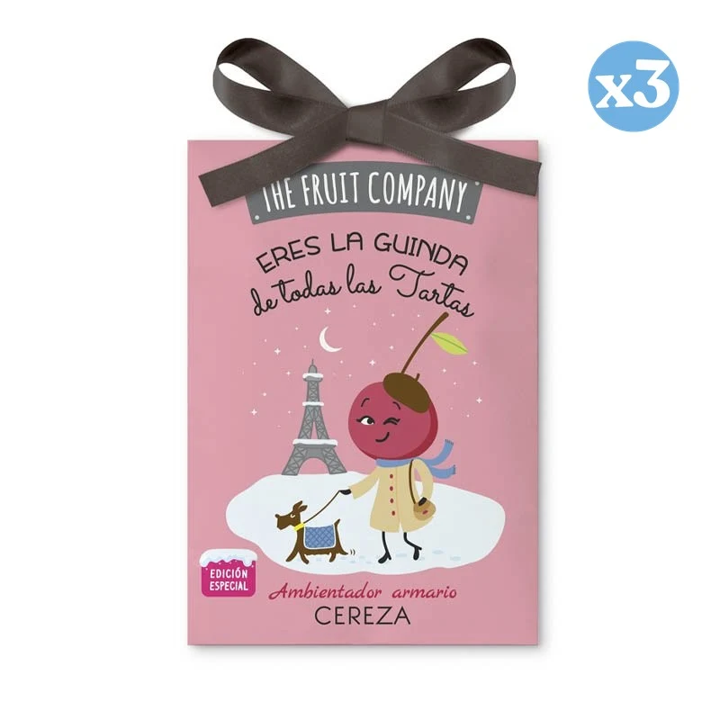Pack 3x - Ambientador Armario 13 gr - Cereza - The Fruit Company - The Fruit Company