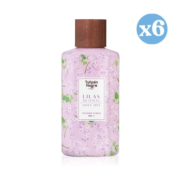 Pack 6x - Colonia Floral Lilas de Italia : 500 ML - Tulipan Negro