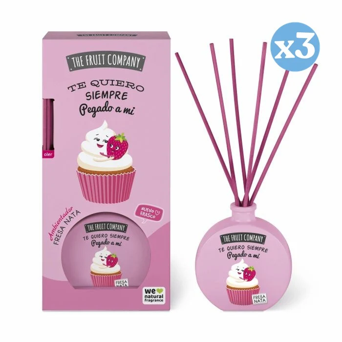 Pack 3x - Ambientador Mikado 40 ml - Fresa Nata - The Fruit Company - The Fruit Company
