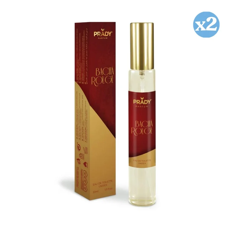 Pack 2x - EAU DE TOILETTE 33ML BACHA ROUGE - Prady