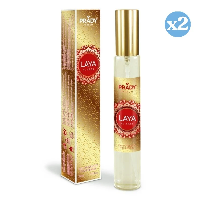Pack 2x - EAU DE TOILETTE 33ML LAYA AL ARAB - Prady