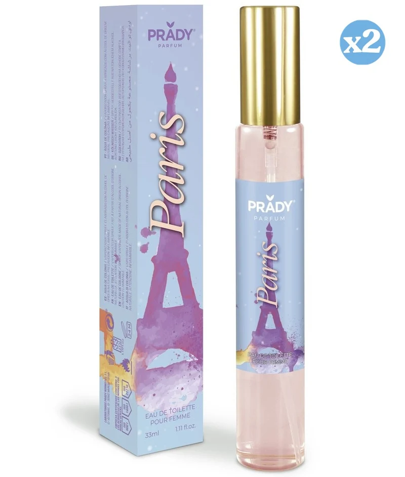 Pack 2x - EAU DE TOILETTE 33ML PARIS - Prady