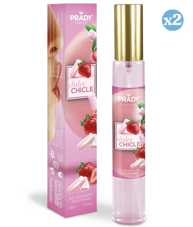 Pack 2x - EAU DE TOILETTE 33ML DULCE CHICLE FRUTAL - Prady