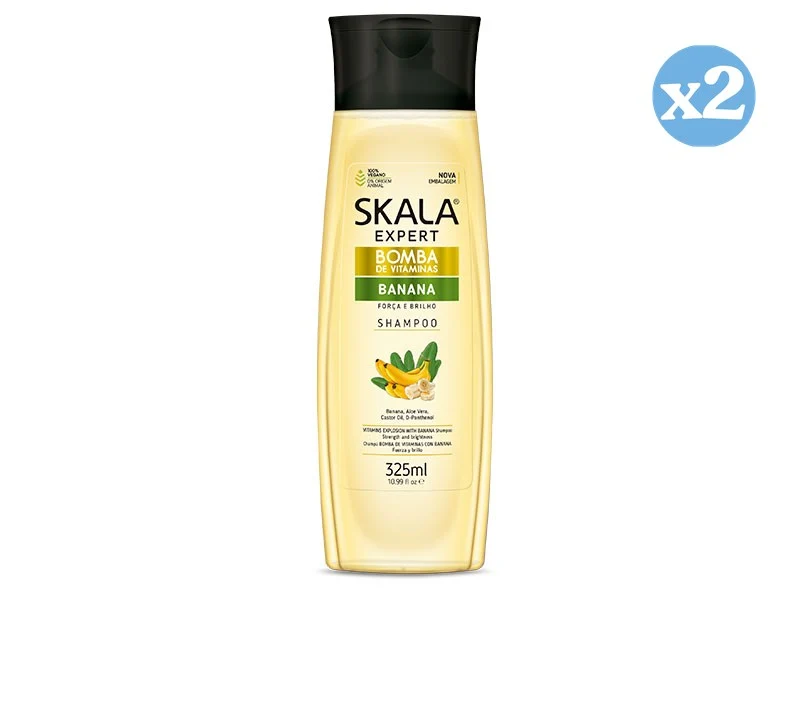 Pack 2x - Champu Bomba Vitaminas Banana 325Ml - Skala