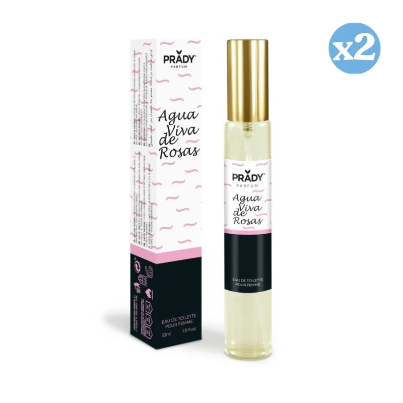 Pack 2x - EAU DE TOILETTE 33ML AGUA VIVA - Prady