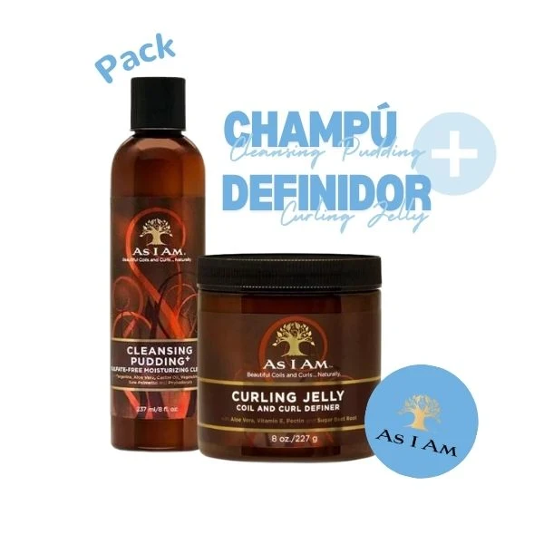 Pack Champú Cleansing Pudding + Definidor Curling Jelly - As I Am