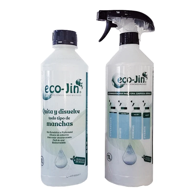 Limpiador Multiusos Concentrado y Quitamanchas con Difusor - Neutro - 1 Litro - Eco-jin