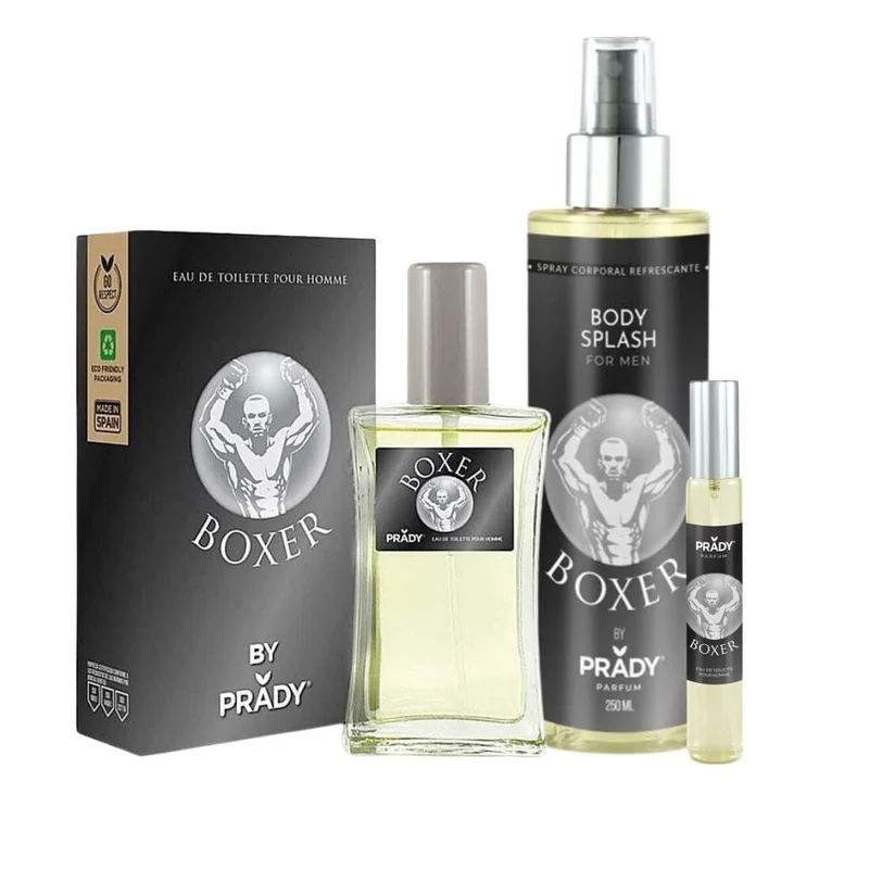 Pack Boxer (Perfume 90ml + Perfume 33ml + Body Splash) - Prady