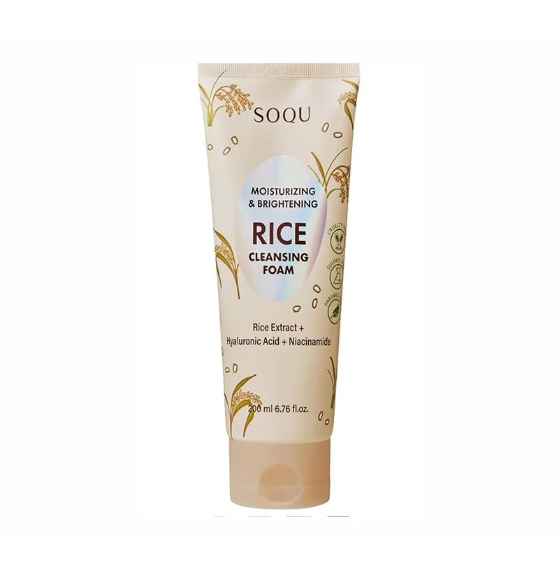 Espuma Limpiadora Hidratante e Iluminadora Arroz - Soqu