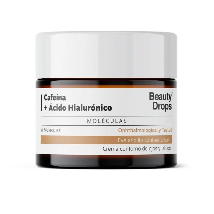 Crema Contorno de Ojos y Labios con Cafeína y ácido Hialurónico 50 ml - Beauty Drops