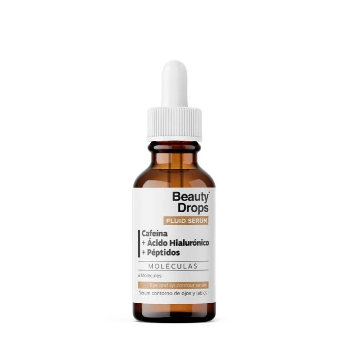 Sérum Contorno de Ojos y Labios con Cafeína + ácido Hialurónico + Péptidos 30 ml - Beauty Drops