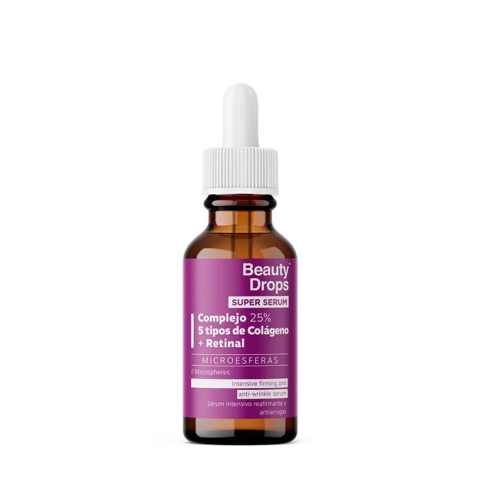 Super Sérum Intensivo Reafirmante y Antiarrugas con Colágeno + Retinal 30 ml - Beauty Drops