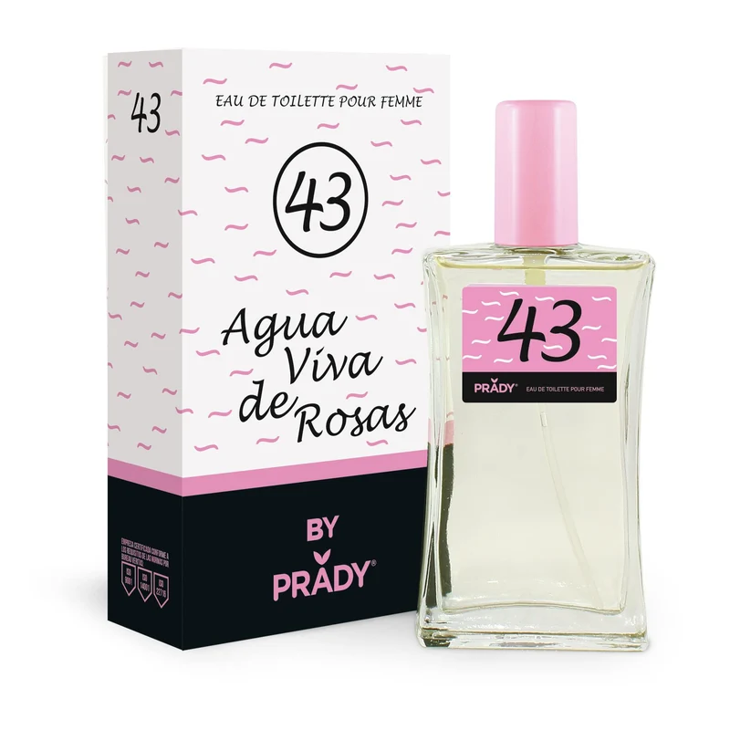 Eau de Toilette Agua Viva de Rosas 90ml - Prady