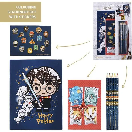 Set Papelería Coloreable Harry Potter Blue - Cerdá