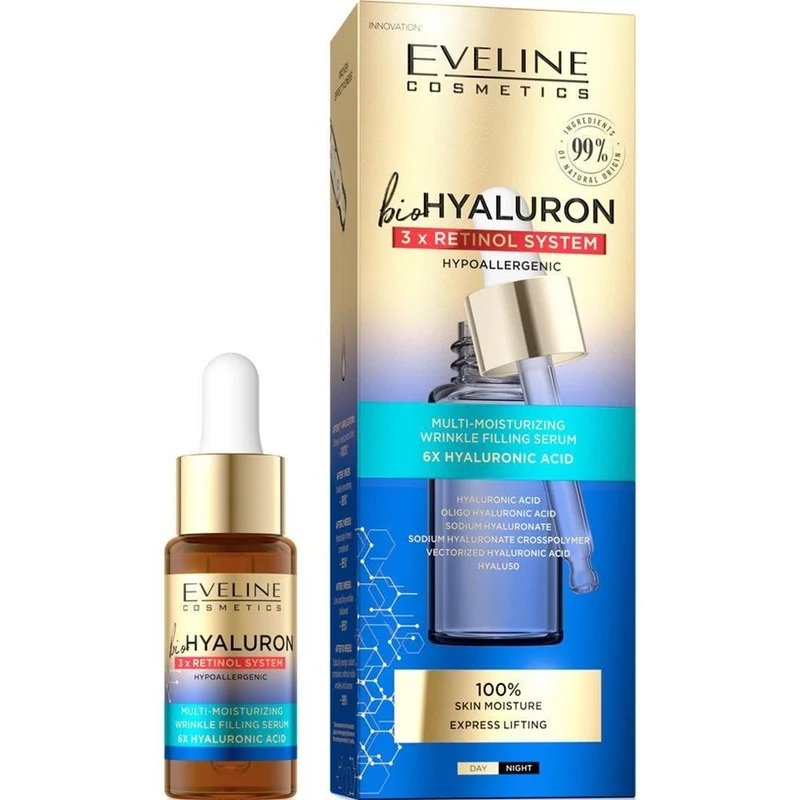 Serum Rellenador de Arrrugas - Bio Hyaluron 3x Retinol - Eveline